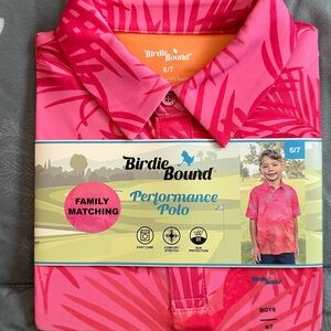NWT Birdies Boys' Bright Pink Performance Polo